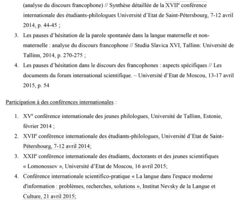 Liste des publications de Mariia Lacoste - FormaRusse